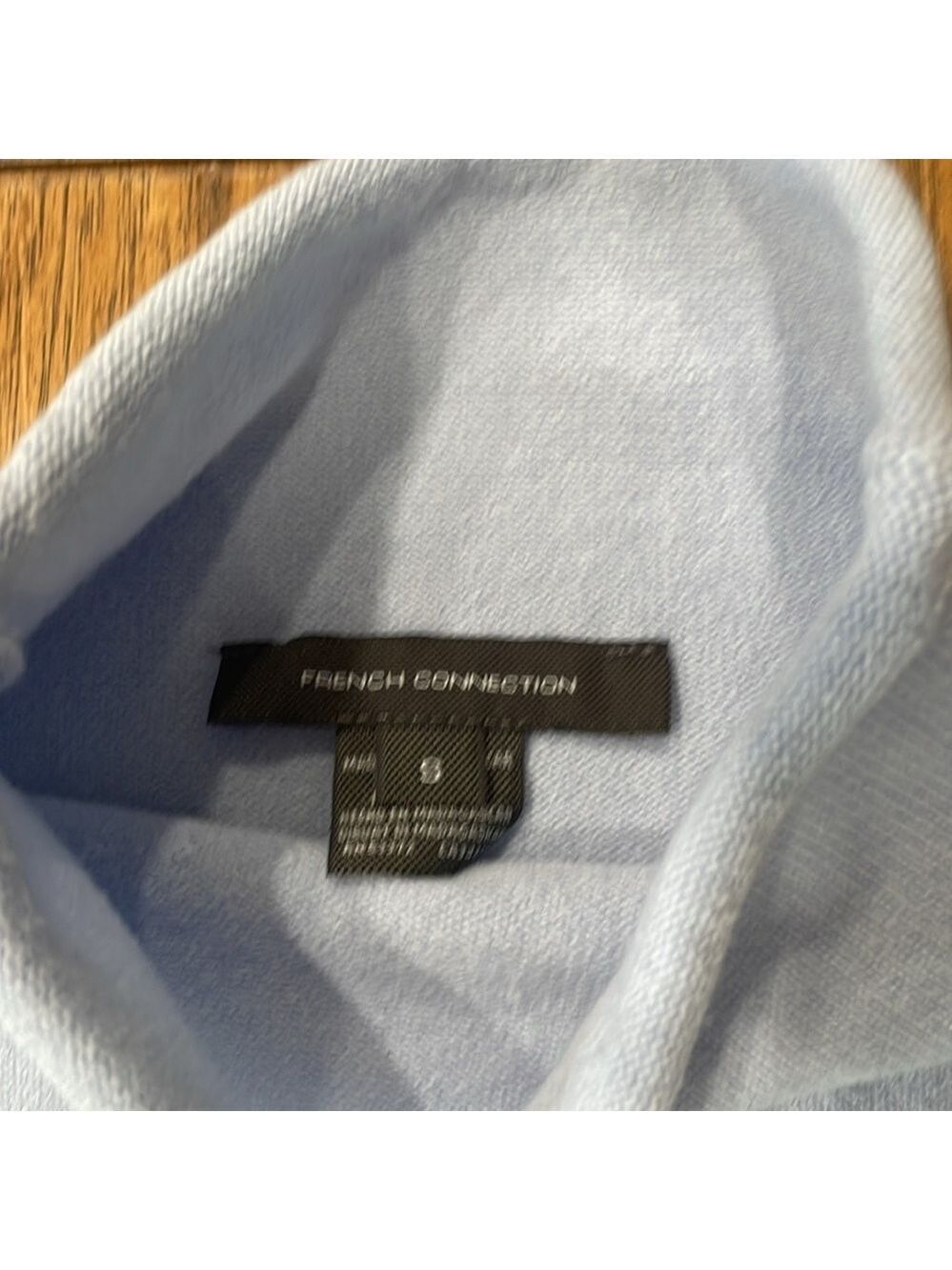 French Connection NWOT Powder blue mock neck sweater size S - Picture 2 of 4